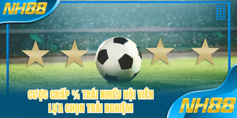 Cược chấp ¾ trái nhiều hội viên lựa chọn trải nghiệm